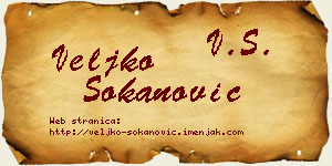 Veljko Sokanović vizit kartica